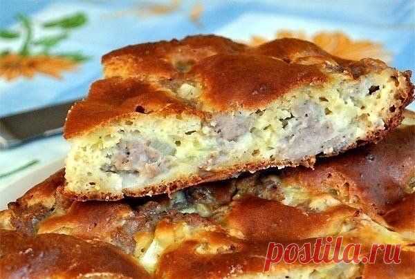 Пирог с мясом «Легче не бывает».