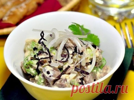 Салат из куриной печени