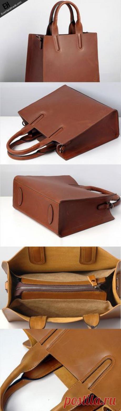 Handmade Leather handbag shoulder bag purse tote for women