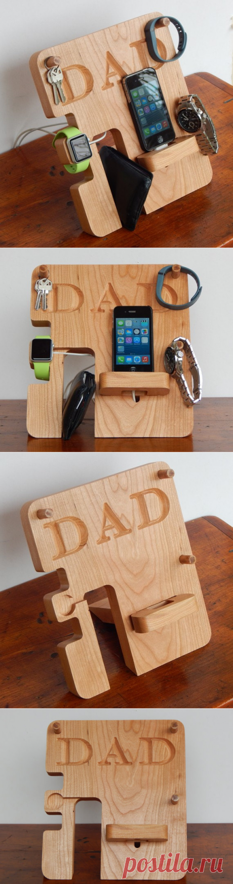 Personalized Phone and Apple Watch Docking от PerrelleDesigns