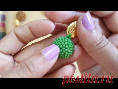 Boton Circular en Cristales #2 - Dijes y Cadenas Laminadas