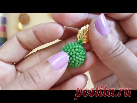 Boton Circular en Cristales #2 - Dijes y Cadenas Laminadas