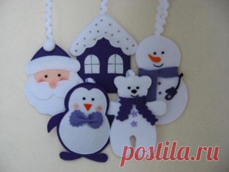 Выкройки елочных игрушек из фетра
