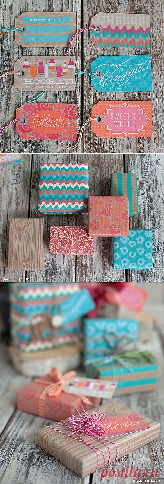 Для печати Подарочная упаковка и подарок Теги | Lia Griffith