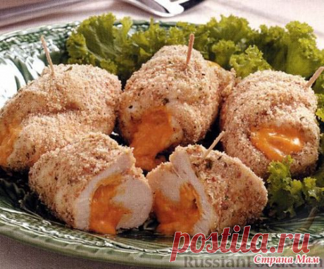 Рецепты для микроволновой печи. Быстрые куриные рулетики. .