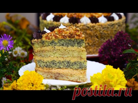 Восхитительный &quot;ГРИЛЬЯЖНЫЙ&quot; Торт 🌸 ПОТРЯСАЮЩИЙ ВКУС! Домашний Торт Рецепт | Кулинарим с Таней