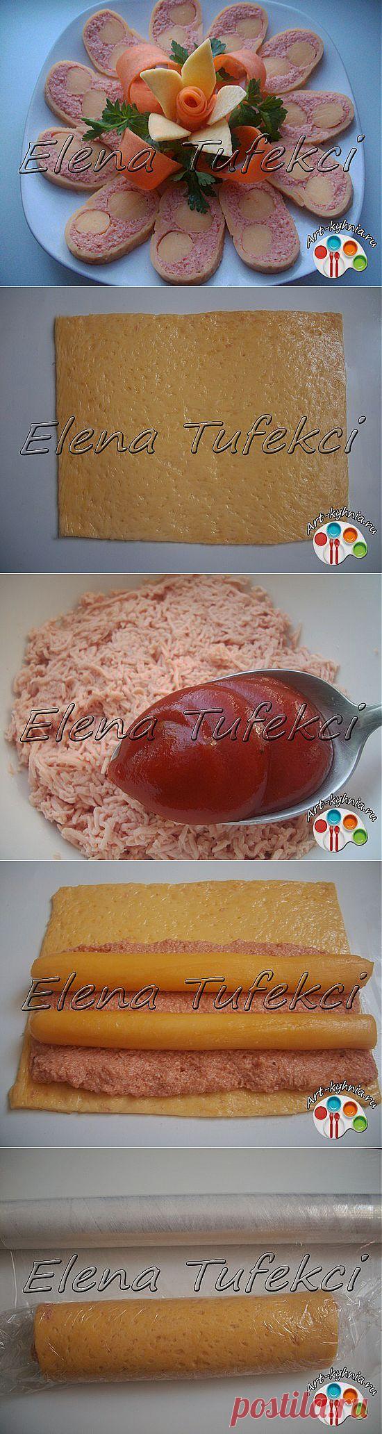 Сырно-колбасный рулет (МК от Елены) » Арт-кухня
