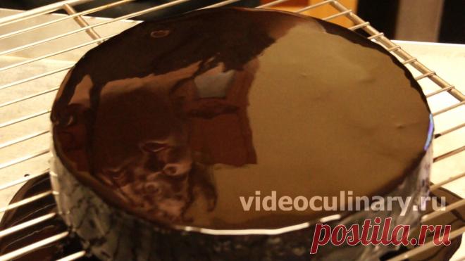 Зеркальная Шоколадная Глазурь – Для украшения Торта Видео и фото Рецепт Зеркальной шоколадной глазури от videoculinary.ru Нельзя назвать этот рецепт Зеркальной Шоколадной глазури простым, но каков результат!