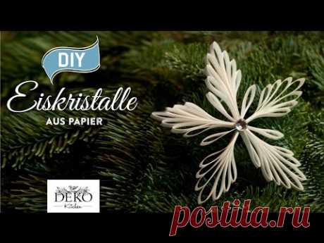 DIY: Weihnachtsdeko mit Eiskristall-Anhängern aus Papier [How to] Deko Kitchen