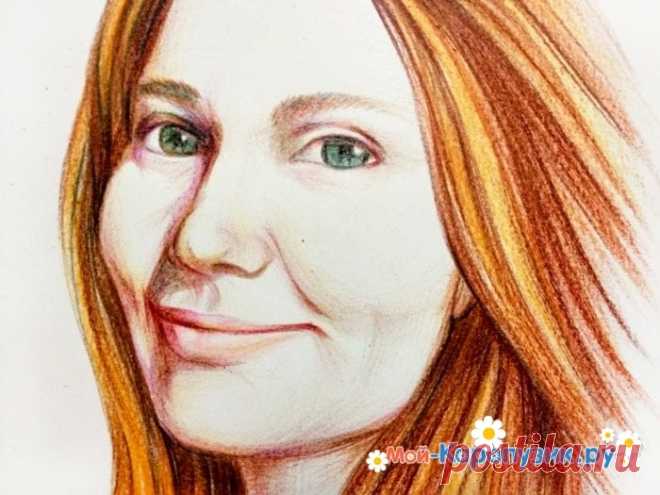 Как нарисовать портрет девушки карандашами