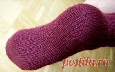 ​Как вязать пяточку "Сердечко"