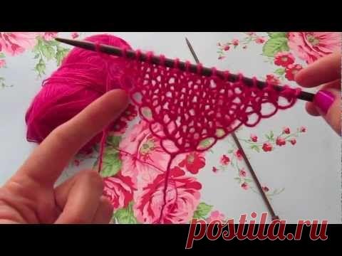 Кромочная с помощью накида.Видео-урок.