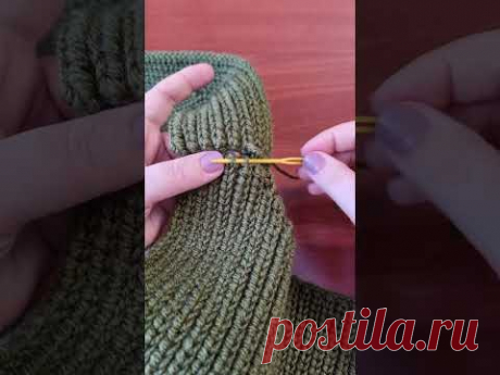 Невидимый плечевой шов #вязаниекрючком #crochet