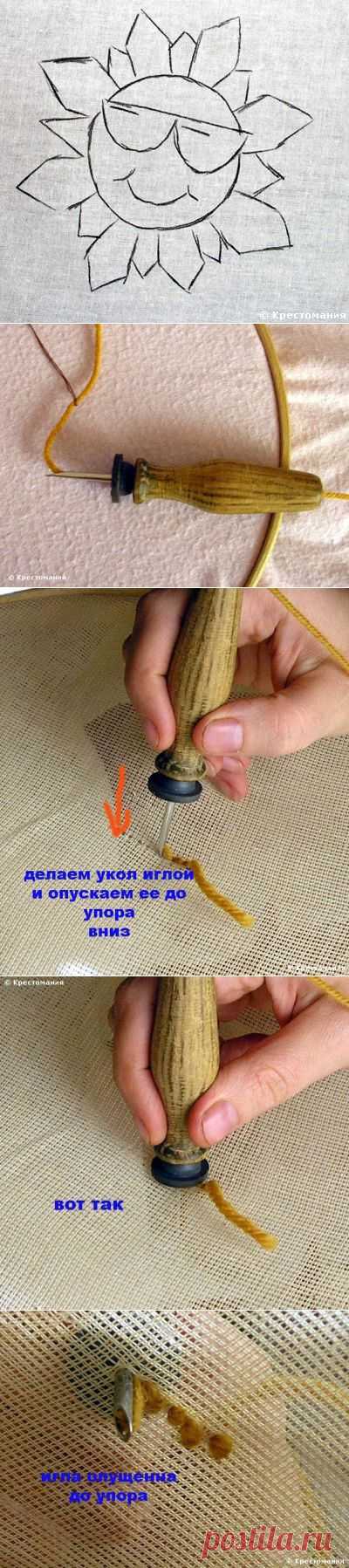 Вышивка ковровой техникой