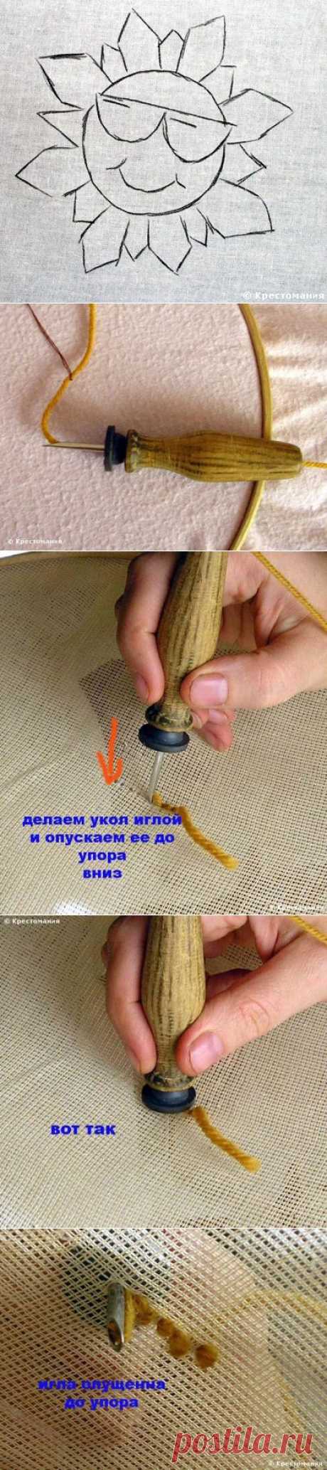 Вышивка ковровой техникой