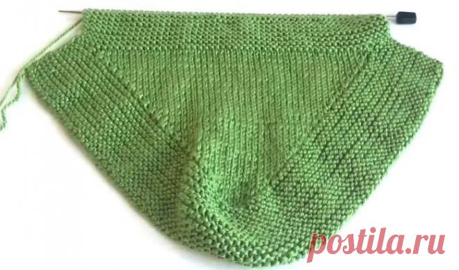 Простые и красивые тапочки на двух спицах