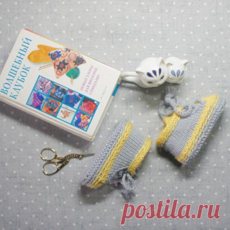 Кедики спицами. Пряжа alize baby wool.
