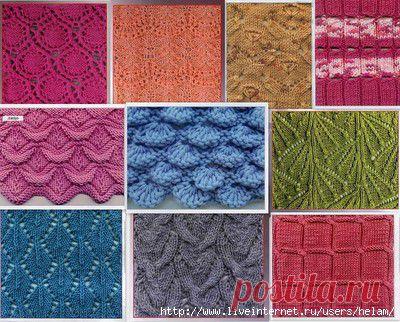 Коллекция узоров спицами!