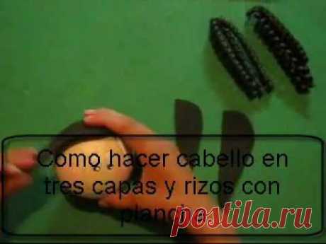 Como Hacer Rizos Con Plancha Y Cabello En Tres Capas Para Fofuchas En Foami O Gomaeva