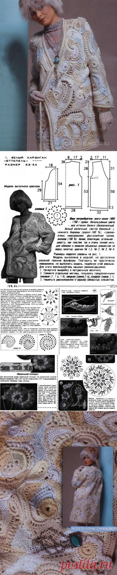 Вязаный кардиган крючком » Сайт "Ручками" - делаем вещи своими руками
