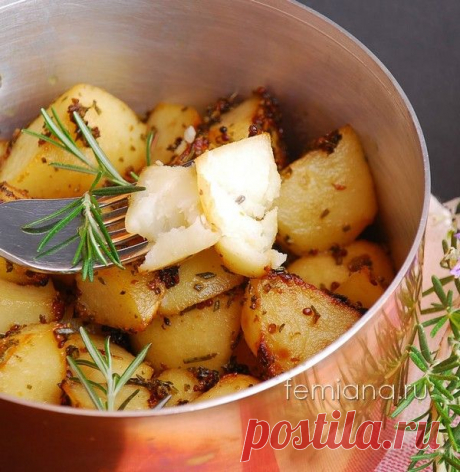 Картофель запеченный в духовке с медом, горчицей и розмарином (невероятно вкусно) | FEMIANA