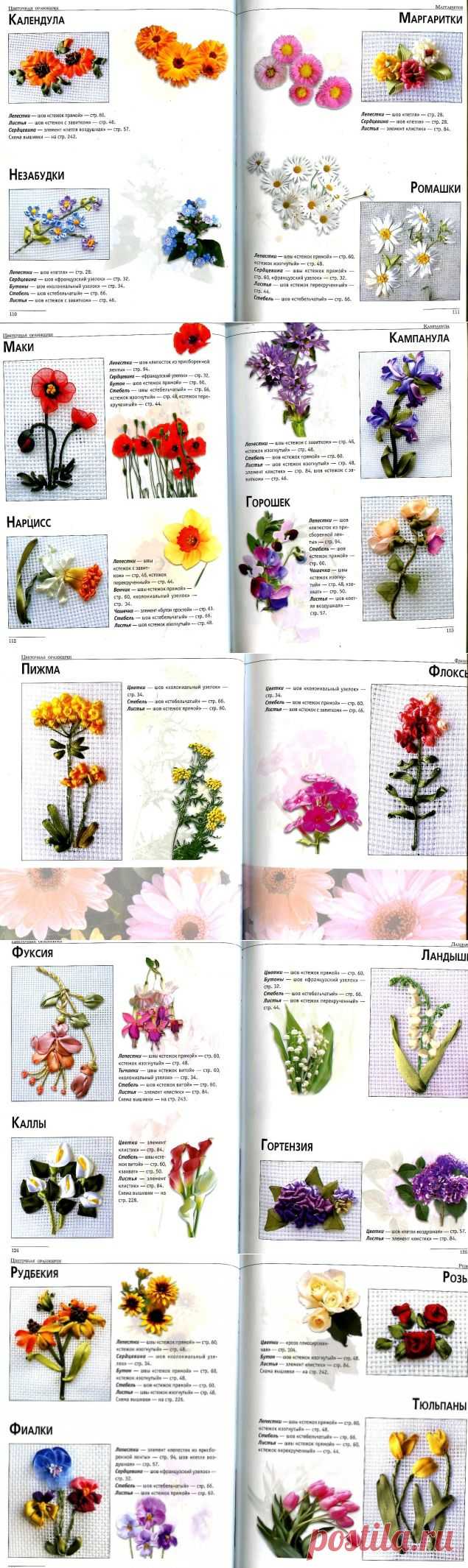 Цветочная оранжерея / Вышивка / Вышивка лентами