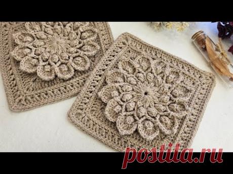 Bu motif büyüleyici 🧶👍 tığ işi 3d örgü motif yapımı