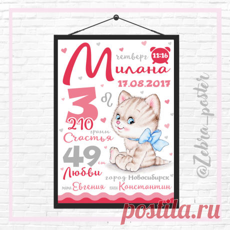 Метрика для девочки