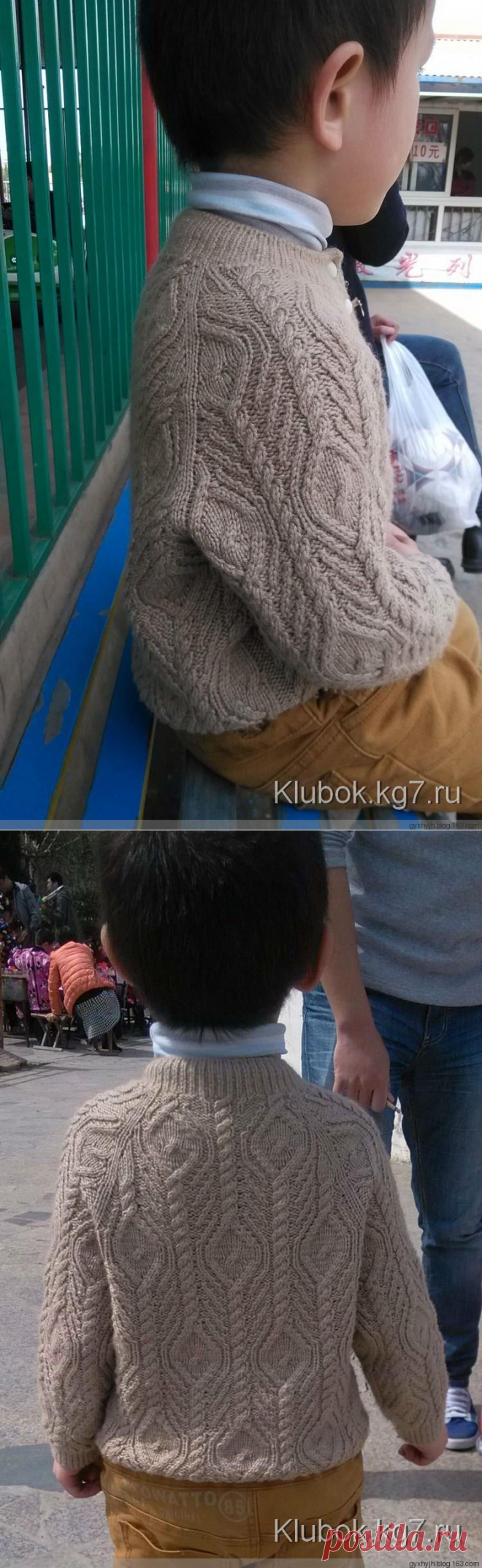 Красивый узор для детского кардигана. | Клубок