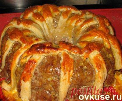 Мясное  из фарша, яиц и слоеного теста - Простые рецепты Овкусе.ру