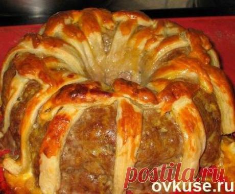 Мясное  из фарша, яиц и слоеного теста - Простые рецепты Овкусе.ру