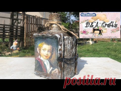 DIY: How to make Book decoration on a whiskey bottle TUTORIAL