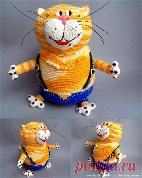 Вязаная игрушка Кот Таити – HandMade39.ru