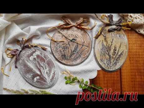 Rustic pendants with clay♡♡♡