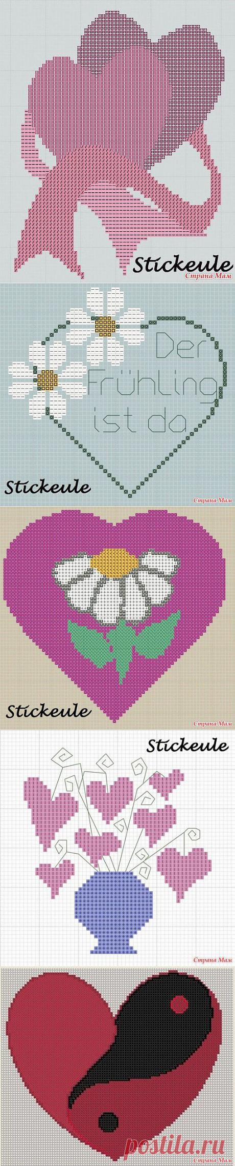 Вышивки крестиком. Сердечки.: Дневник группы &quot;Клуб рукоделия&quot; - Страна Мам