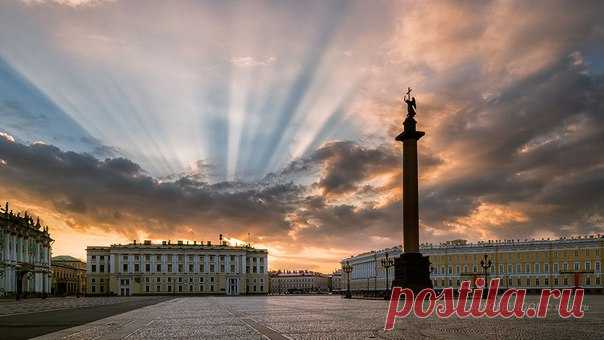 Рассвет на Дворцовой площади. Санкт-Петербург. Автор фото – Игорь Соболев: Доброе утро!