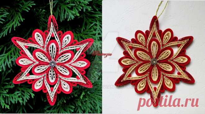 Quilled snowflake by pinterzsu on DeviantArt