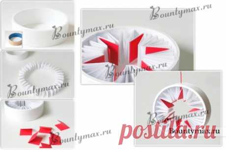 Как сделать новогодние игрушки на елку из бумаги своими руками