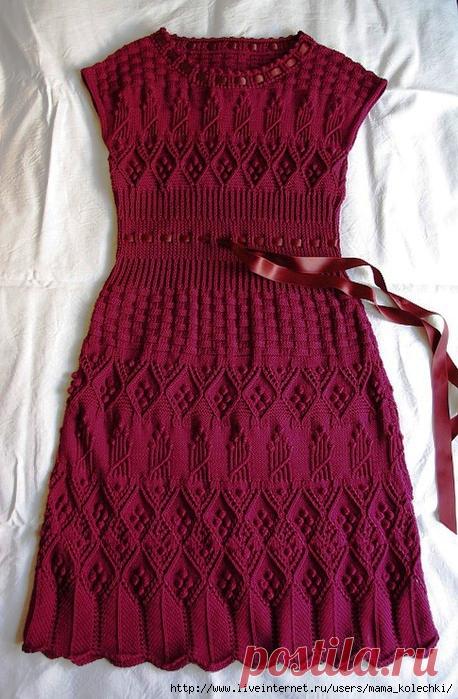 Элегантность от Dior - платье спицами.