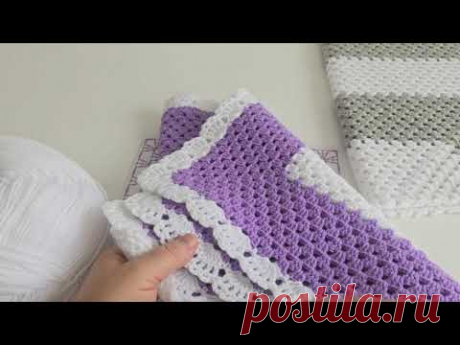Детский плед крючком/ Плед крючком/ Crochet Baby blanket / Häkeldecke