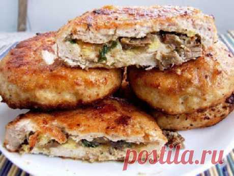 Самые вкусные рецепты: Зразы из куриной грудки с грибами и яйцами