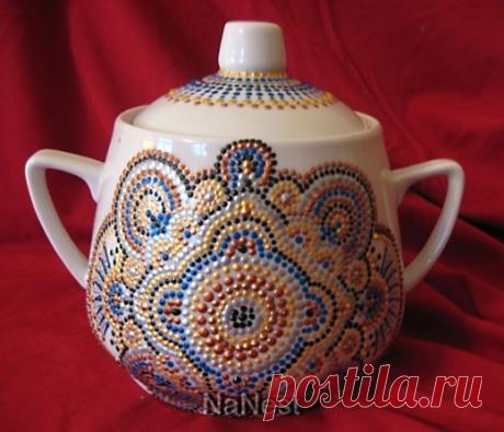 МК "Точечная роспись заварника" | Страна Мастеров