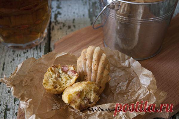 Мадлен с беконом и сыром
