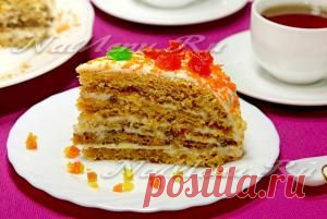Тыквенный торт со сметанным кремом, рецепт