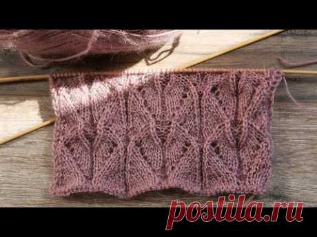 Узор спицами «Дионея» 😜 «Dionea» knitting pattern