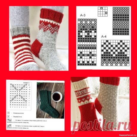 Несколько идей рождественских носков для вас | Вязание спицами аксессуаров