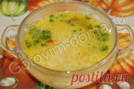 Рецепт: Сырный суп с шампиньонами