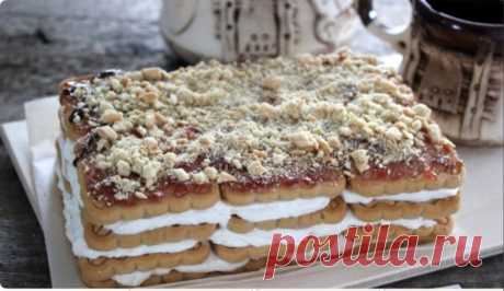 Вкусный и в меру сладкий торт без выпечки из трех ингредиентов