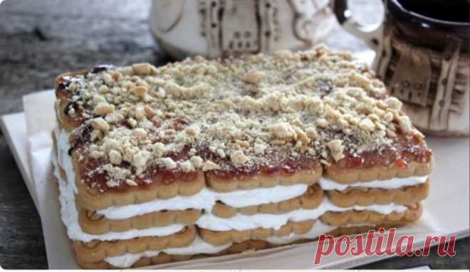 Вкусный и в меру сладкий торт без выпечки из трех ингредиентов