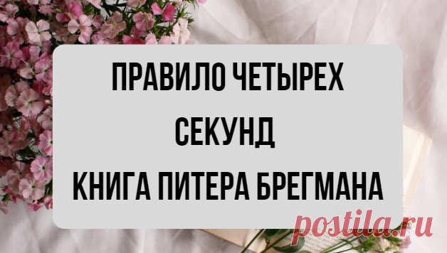 Правило четырех секунд. Книга Питера Брегмана